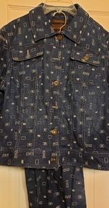 Bandolino Stretch 2 piece Blue Denim Set